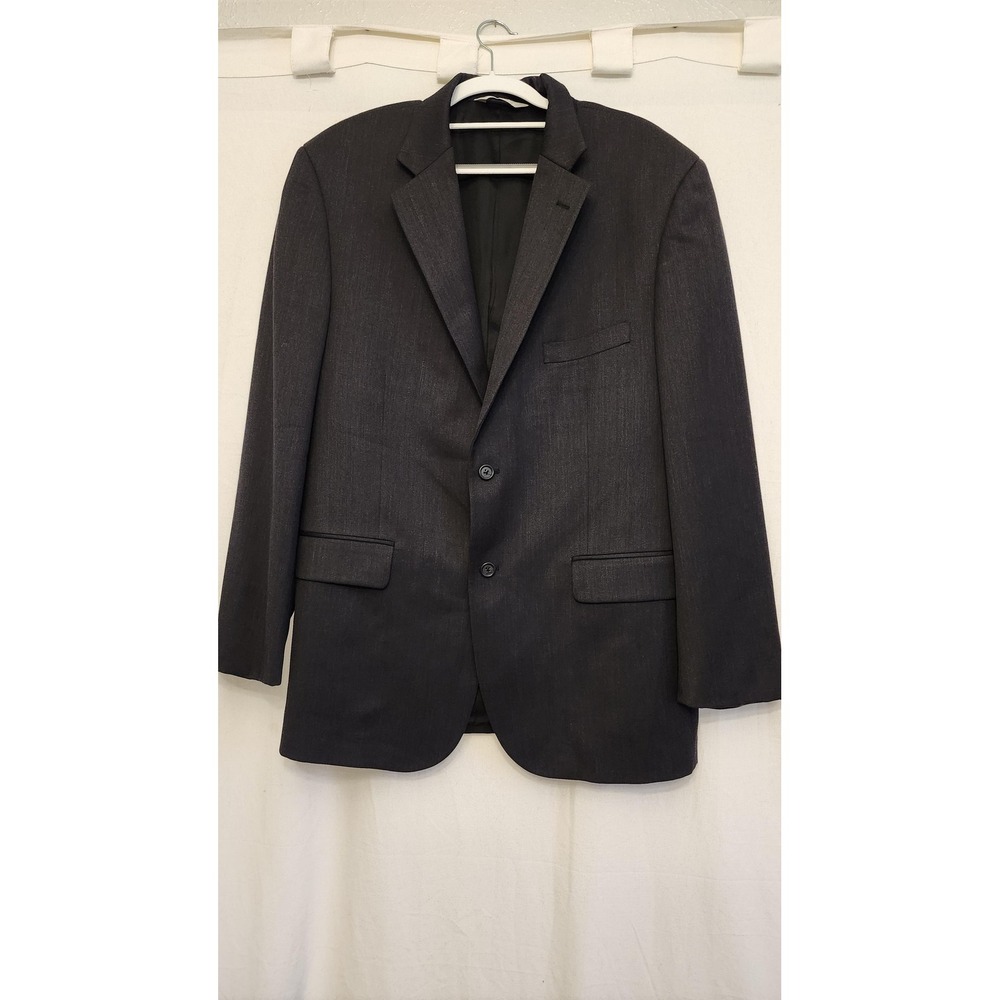 Pronto Uomo Blazer Mens 44R Gray 100% Wool Sport Coat Jacket‎ Korea Business